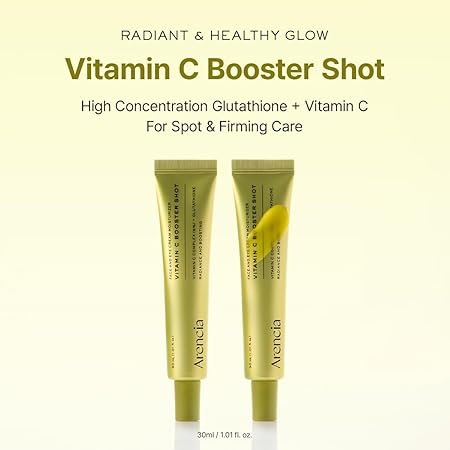 Arencia Vitamin C Booster Serum with Glutathione, Niacinamide and Vitamin E for Glow Skin